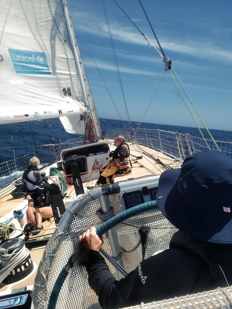 Clipper Race 14 - View from the helm of Unicef photo copyright Clipper Race taken at  and featuring the Clipper 70 class