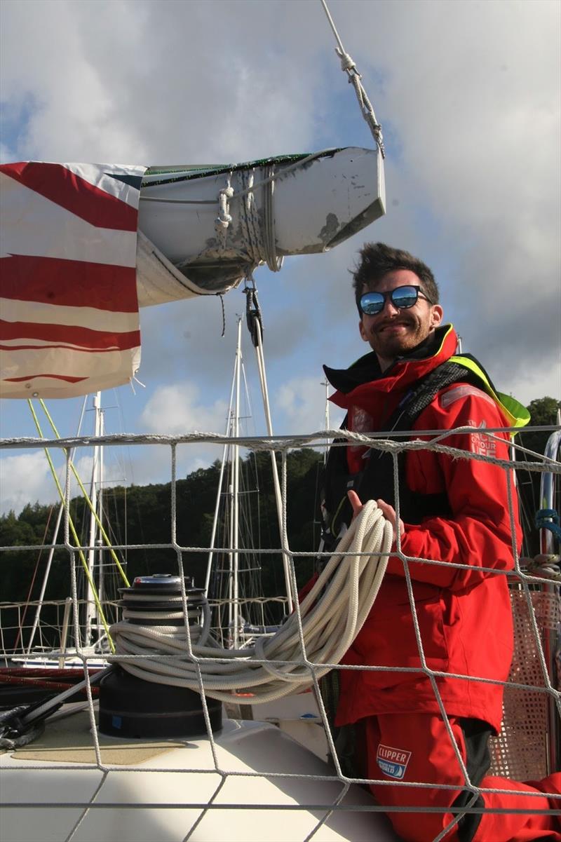 Dex on board during the inaugural Our Isles and Oceans Programme photo copyright Clipper Race taken at  and featuring the Clipper 70 class