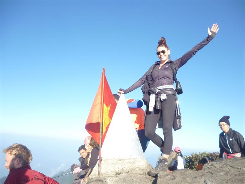 Liz on Phan Xi Pang peak - Clipper Race - photo © Clipper Race