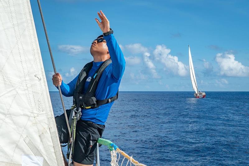 Calling for sail trim - Clipper Round the World Race photo copyright Clipper Race taken at  and featuring the Clipper 70 class