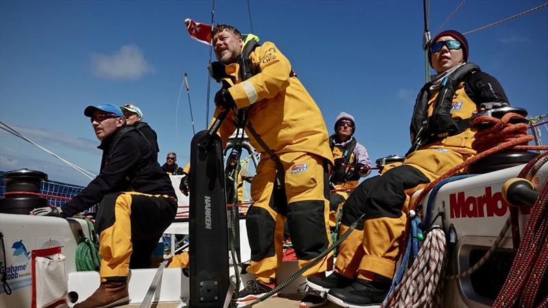 Crew working together on strategy of sails - Clipper Round the World Race - photo © Clipper Race