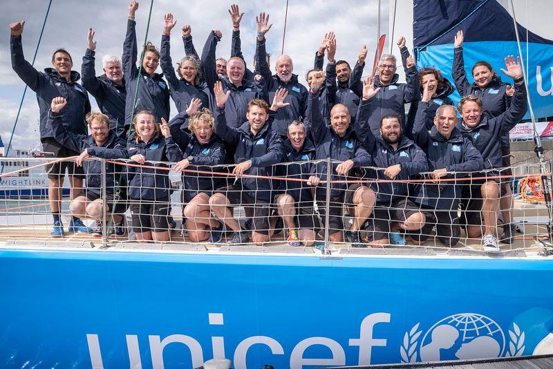 UNICEF team during the naming ceremony - Clipper 2023-24 Race Start photo copyright Jason Bye taken at  and featuring the Clipper 70 class
