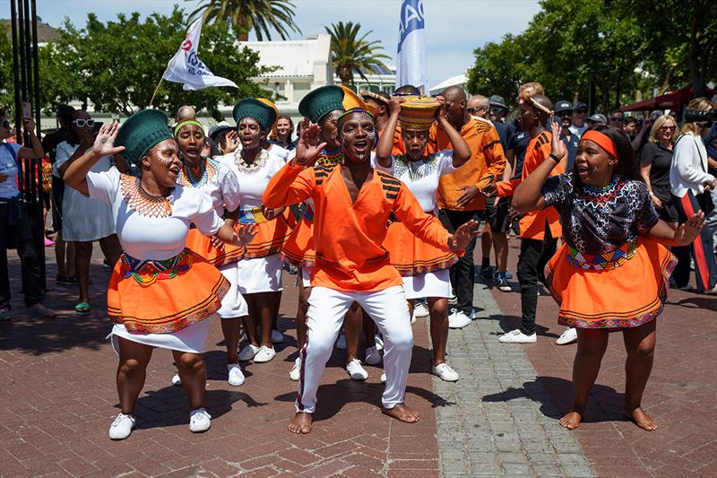 African choir leading the teams through the V and A - Race 4: Clipper Round The World Race photo copyright Kevin Sawyer taken at  and featuring the Clipper 70 class