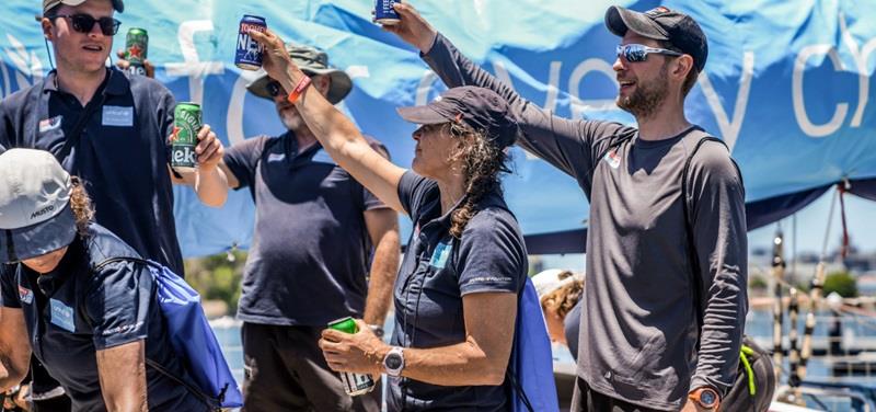 UNICEF arrival beers - Race 5: Sta-Lok Endurance Test  - photo © Clipper Race