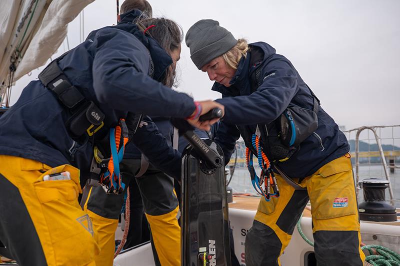 From on board PSP Logistics at Race Start - photo © Jimmy Horel / 16 Degrees South / Clipper Race