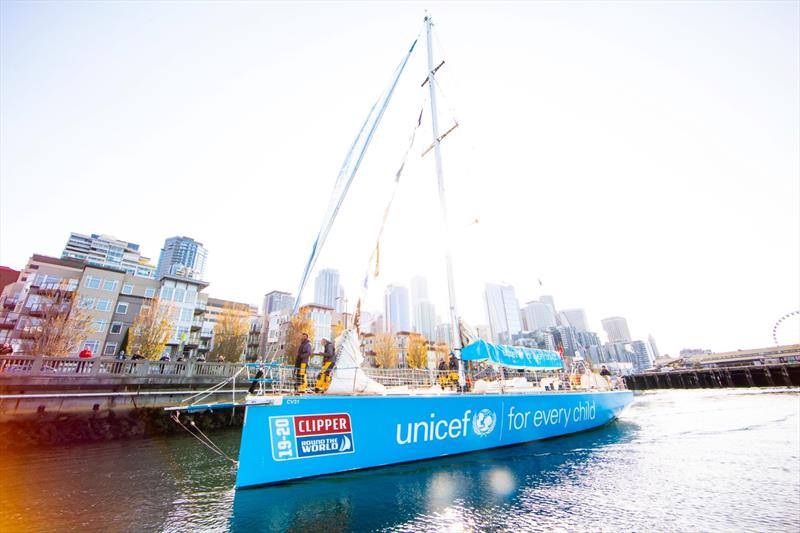 Clipper Race fleet arrives in Seattle on 2019-20 edition photo copyright Clipper Race taken at  and featuring the Clipper 70 class