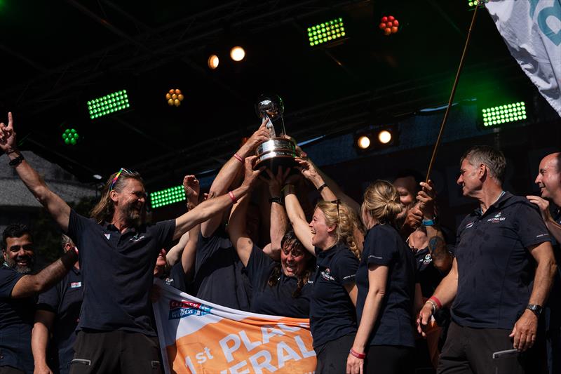 The finish of the Clipper 2023-24 Round the World Yacht Race photo copyright imagecomms taken at  and featuring the Clipper 70 class