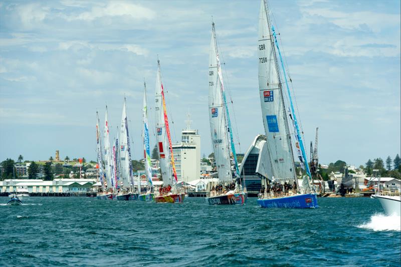 Clipper Race fleet leaves Fremantle on the 2023-24 edition  - photo © Clipper Race