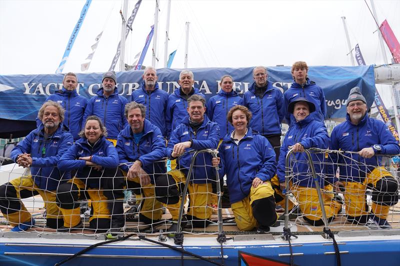 Ross Ryan pictured bottom row, corner right with his Team Yacht Club Punta del Este departing Seattle - photo © Clipper Race