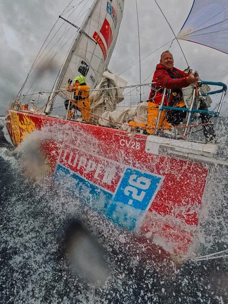Team Qingdao racing through the North Atlantic - photo © Clipper Race