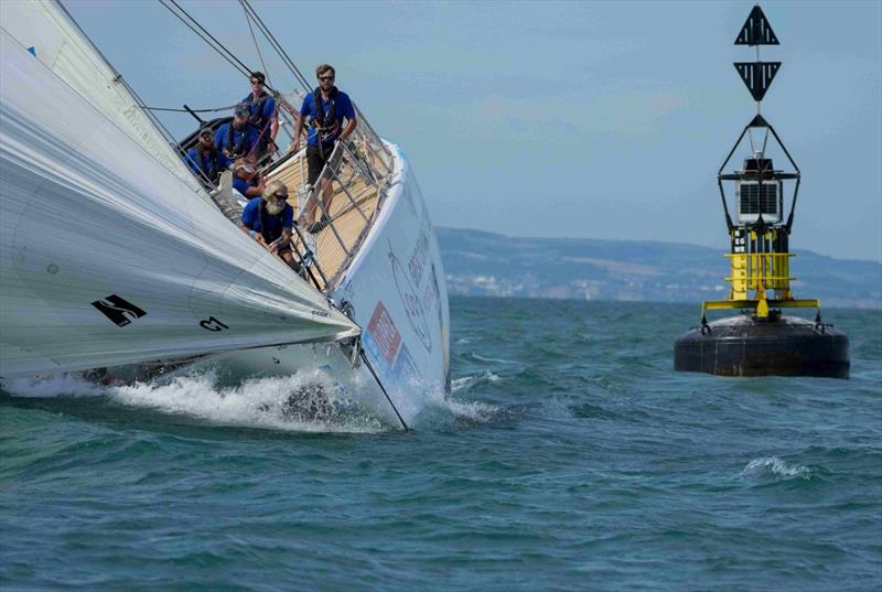 Winning skipper Oli Irvine leads Team GOSH for one last race around the cans in The Solent - photo © Clipper Race