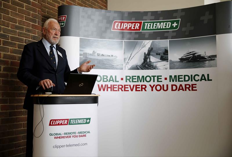 Sir Robin Knox-Johnston of Clipper Ventures PLC at the naming of the Clipper Telemed  - photo © Paul Harding