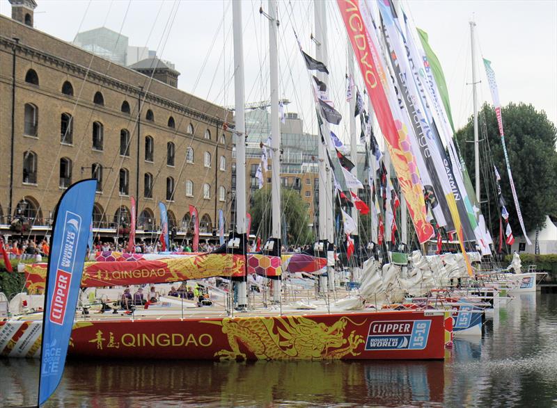 The Clipper Race fleet in St Katharine Docks, London - photo © Mark Jardine