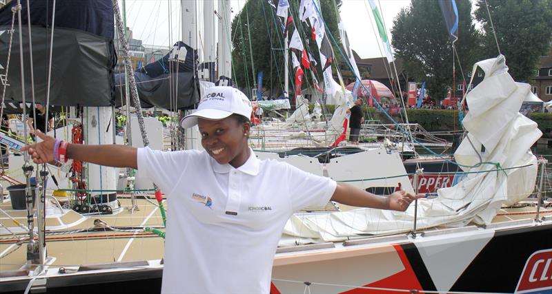 Zanele Mweni ahead of the Clipper Race departure from St Katharine Docks, London photo copyright Mark Jardine taken at  and featuring the Clipper Ventures class