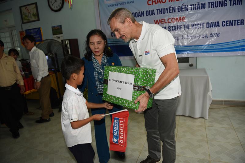 William Ward working with Unicef in Vietnam photo copyright Brendan Esposito taken at  and featuring the Clipper Ventures class