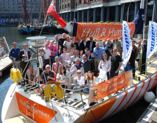 CRYC Members onboard Hull and Humber during the Clipper Race Yacht Club launch at St Katharine’s Dock photo copyright Katie Beney taken at  and featuring the Clipper Ventures class