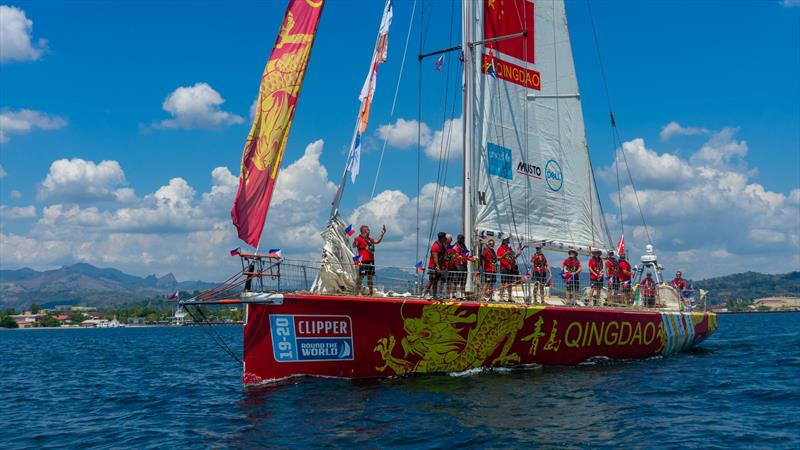 The Qingdao yacht heading out of Subic Bay - photo © Clipper Ventures