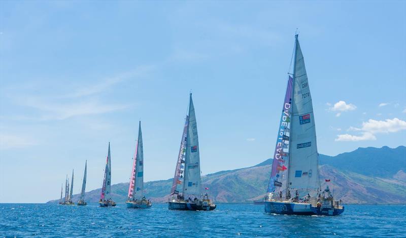 The fleet heading out of Subic Bay photo copyright Clipper Ventures taken at  and featuring the Clipper Ventures class