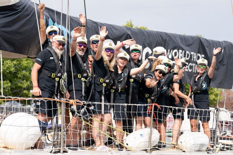 WTC Logistics, with more women than men sailing on board during the final race, arrives into London - photo © Clipper Race