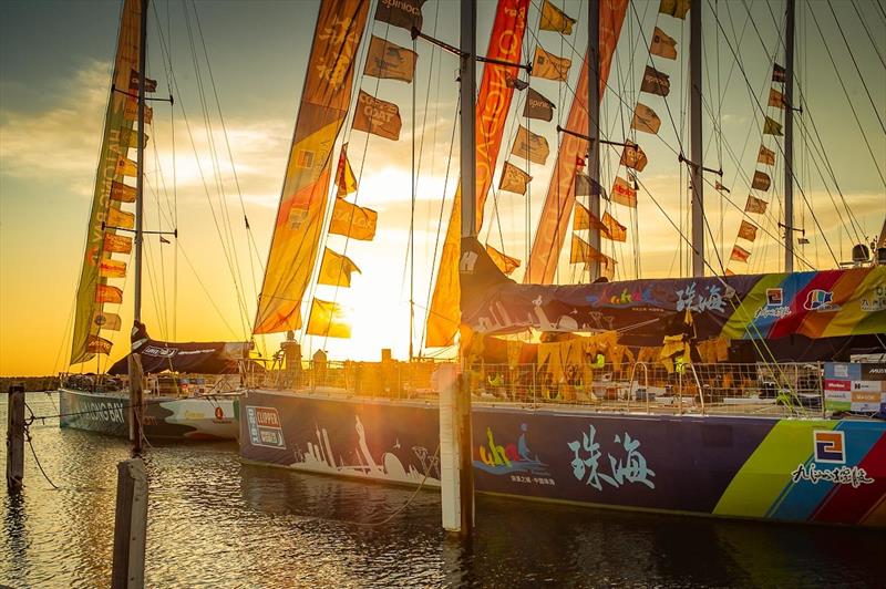 Clipper 2019-20 Race fleet berthed in Fremantle photo copyright Clipper Ventures taken at Fremantle Sailing Club and featuring the Clipper Ventures class