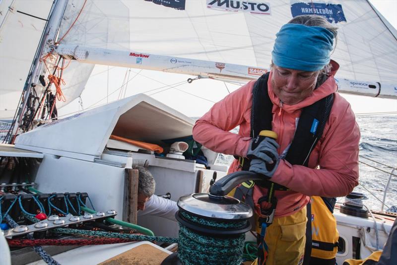 Val on board her team yacht - photo © Clipper Race