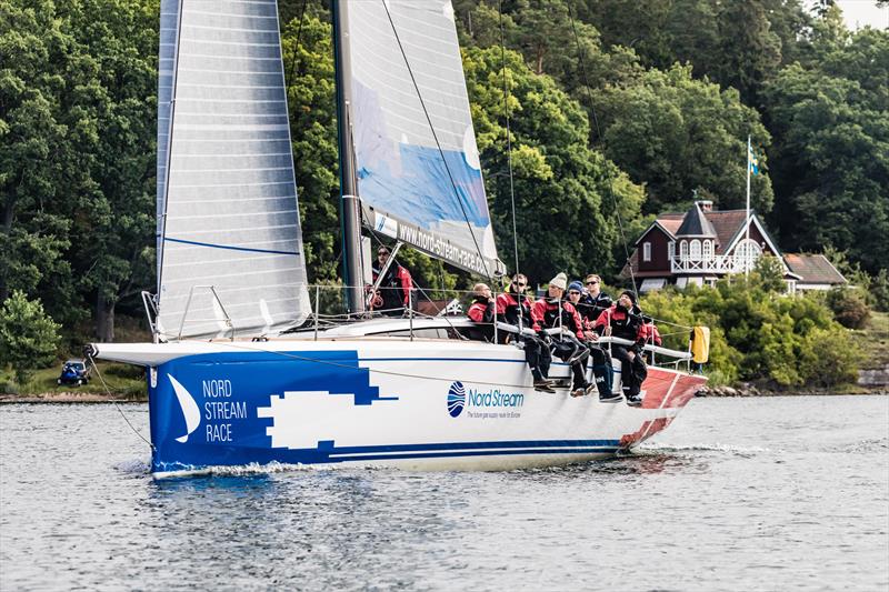 Frederikshavn Sejlklub (Team Denmark) cruises through the Swedish archipelago en route to the finish of Nord Stream Race Leg 2 photo copyright Lars Wehrmann / Nord Stream Race taken at  and featuring the ClubSwan 50 class