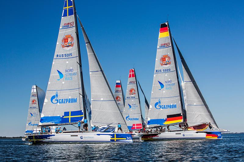 The fleet at the start of Leg 2 - 2018 Nord Stream Race Leg 2 photo copyright NSR / Anya Semeniouk taken at  and featuring the ClubSwan 50 class