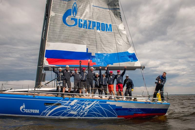 Team Russia, Lord of the Sail - Asia, crossing the finish line photo copyright NSR / Andrey Sheremetev taken at Kieler Yacht Club and featuring the ClubSwan 50 class