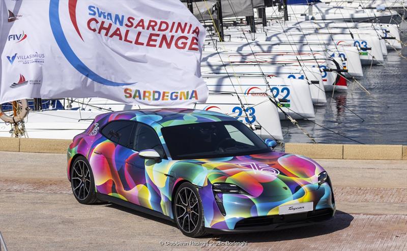 Porsche on display - Swan Sardinia Challenge - The Nations League 2023 - Villasimius, Sardinia  - June 2023 photo copyright Stefano Gattini taken at  and featuring the ClubSwan 50 class