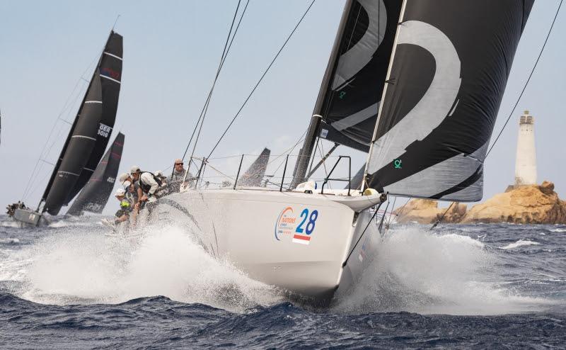 Moonlight, winner of the day in the ClubSwan 50 class, rounds Monaci island, The Nations Trophy - Swan One Design - photo © ClubSwan / Studio Borlenghi