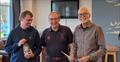 Staunton Harold Comet Open prize giving: Winner Ben Palmer, Steve Boud of SHSC and Nigel Fern of the Comet Associaton & SHSC © Chris Robinson