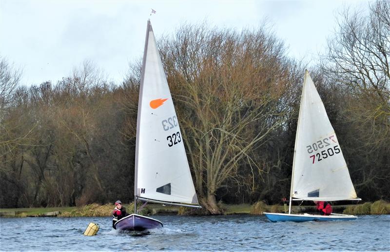 Annette Walter and Mike Caddy in action during the End of Year Pursuit Race at Welwyn Garden City SC photo copyright Charles Adams taken at Welwyn Garden City Sailing Club and featuring the Comet class