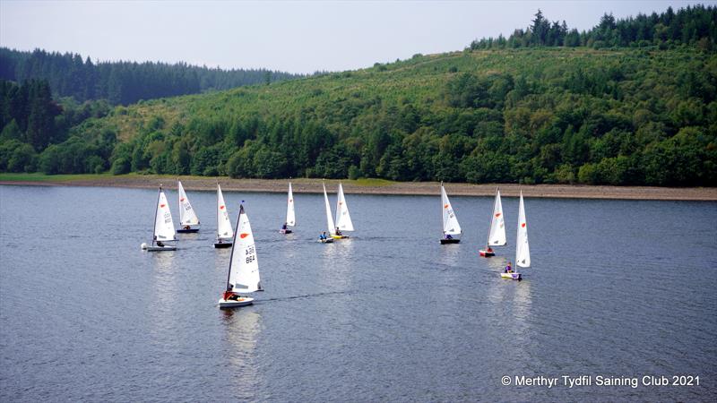 Comets at Merthyr Tydfil photo copyright Mark Govier taken at Merthyr Tydfil Sailing Club and featuring the Comet class