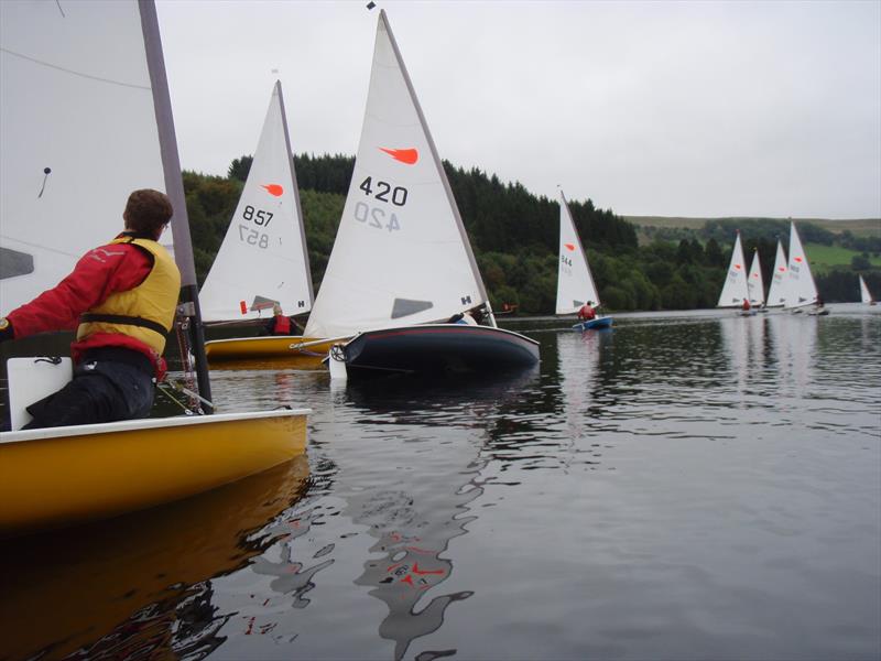 Light winds for the Comets at Merthyr Tydfil photo copyright Mark Govier taken at Merthyr Tydfil Sailing Club and featuring the Comet class