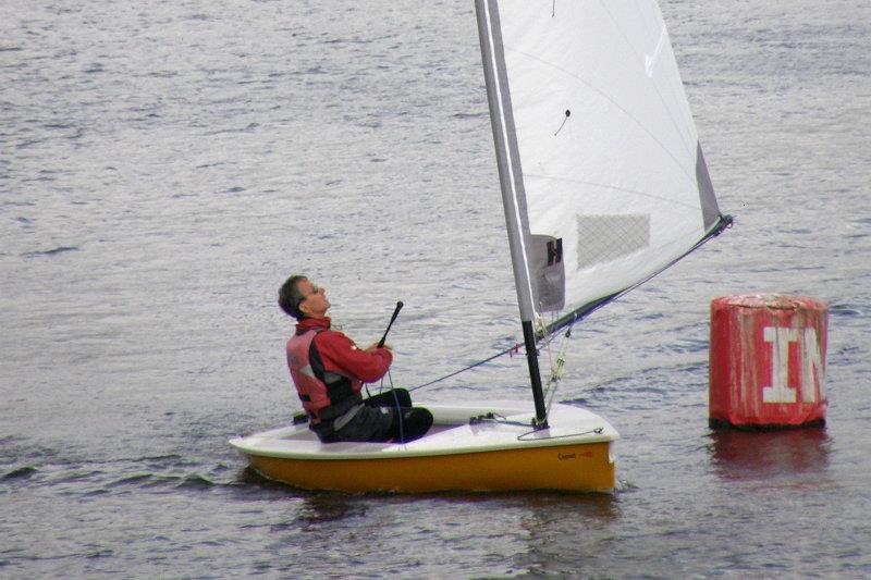Dave Turtle takes second in the Border Counties Midweek Sailing at Winsford Flash photo copyright John Nield taken at Winsford Flash Sailing Club and featuring the Comet class