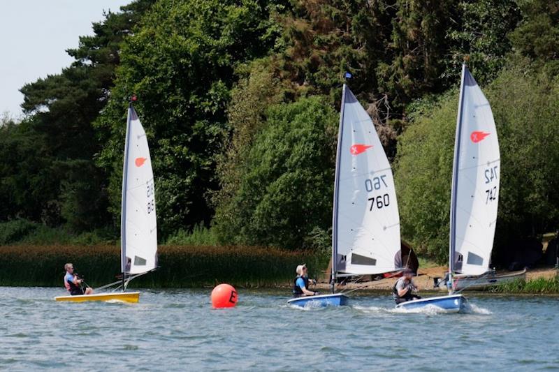 The top three sailors battling it out - Comet Class Association Championships at Cransley - photo © Mark Zealey