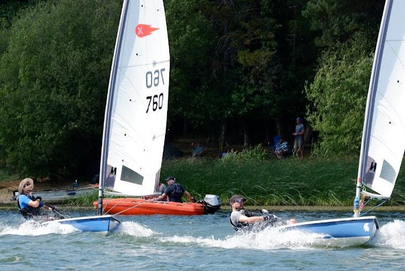 Tristan Cooper and Jon Cooper enjoying themselves - Comet Class Association Championships at Cransley - photo © Mark Zealey