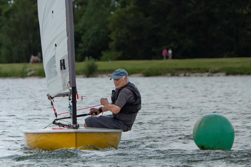 Solo sailor Mike Cossey testing the Comet - Comet open meeting at Shustoke - photo © Viki Rose