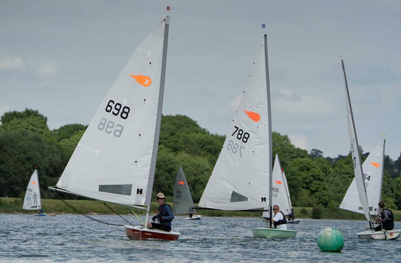 Nigel Wilkins leading Andy Dale - Comet open meeting at Shustoke photo copyright Viki Rose taken at Shustoke Sailing Club and featuring the Comet class