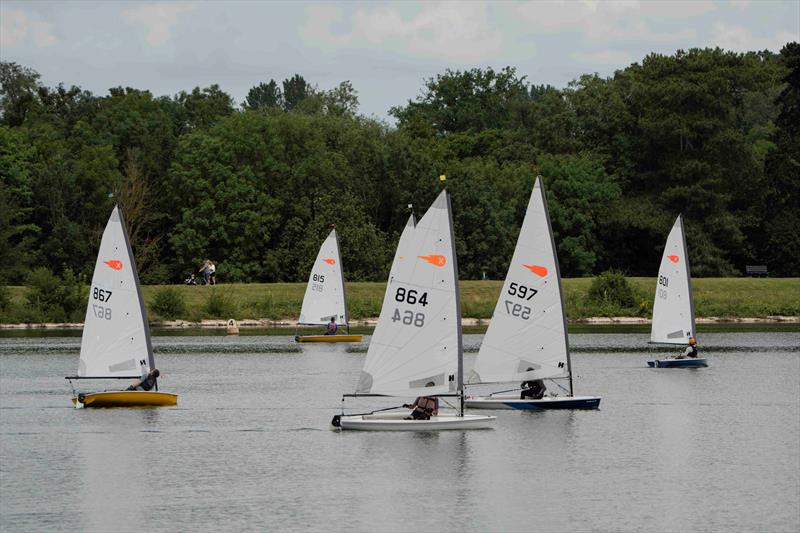 Ben, Peter and Chris picking their way up the first beat - Comet open meeting at Shustoke - photo © Viki Rose