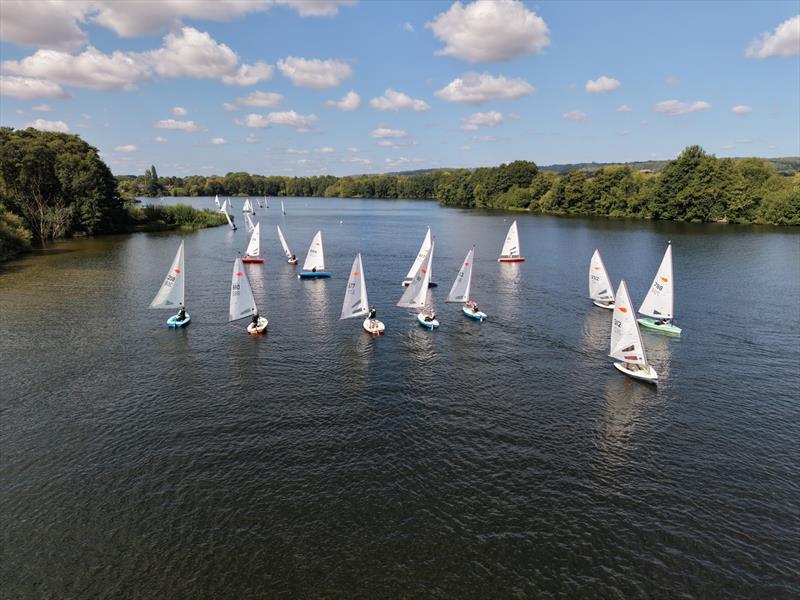 Aerial view of the Comet Nationals 2026 at Chipstead photo copyright Chipstead member taken at Chipstead Sailing Club and featuring the Comet class