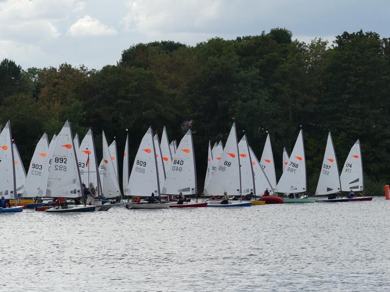 A crowded startline during the Comet Nationals 2026 at Chipstead photo copyright Norah Jaggers taken at Chipstead Sailing Club and featuring the Comet class