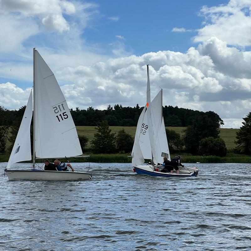 Comet Duo 2022 'Worlds' and Nationals at Cransley photo copyright Nigel Austin, Cave Ellson & Lu Stevenson taken at Cransley Sailing Club and featuring the Comet Duo class