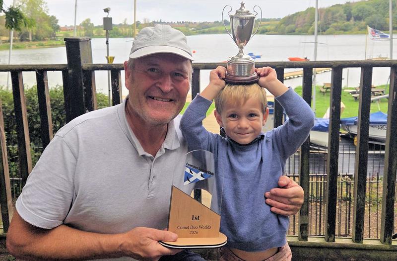 Nigel Austin and Finn Clarke, overall winners - Comet Duo 'Worlds' incorporating the UK National Championship at Cransley - photo © Jess Clarke
