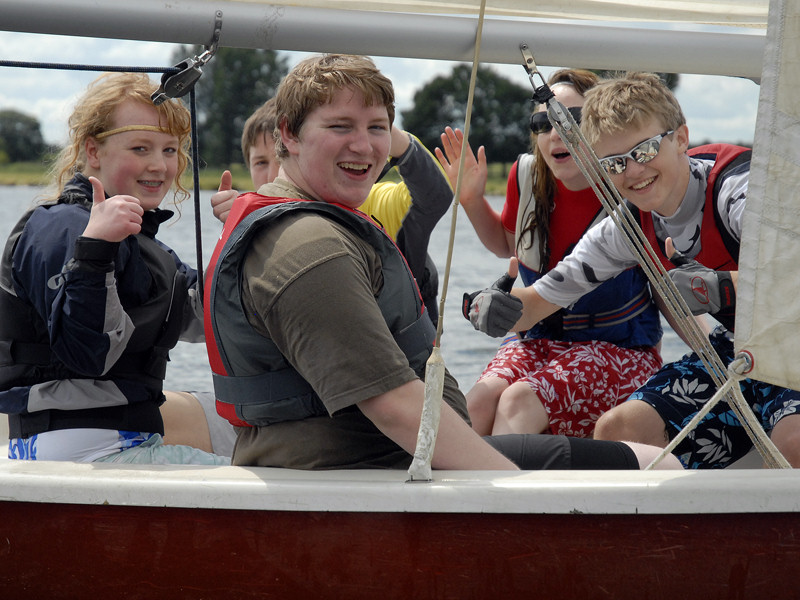 Racing in the Peterborough Schools Regatta photo copyright Chris Dunn taken at  and featuring the Comet Trio class