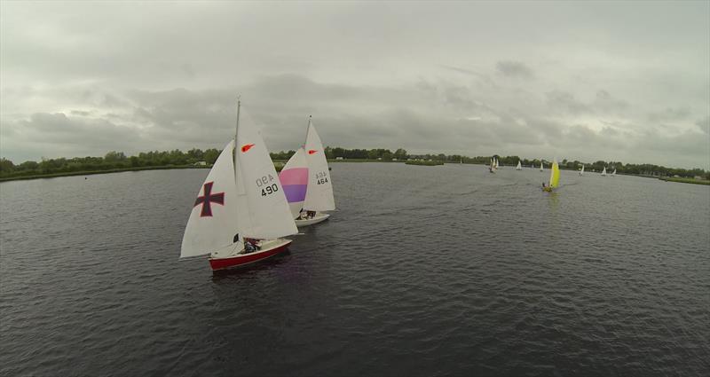 Comet Trio Inlands at Cotswold photo copyright Stroud Aerial / www.stroudaerialfilming.co.u taken at Cotswold Sailing Club and featuring the Comet Trio class