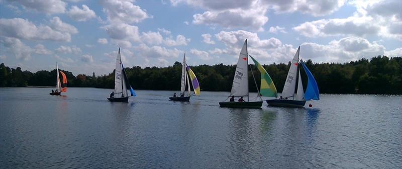 Comet Trios at Hawley Lake photo copyright Steve Davis taken at Hawley Lake Sailing Club and featuring the Comet Trio class