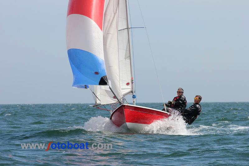 Comet Trio nationals at Exe day 1 photo copyright Mike Rice / www.fotoboat.com taken at Exe Sailing Club and featuring the Comet Trio class