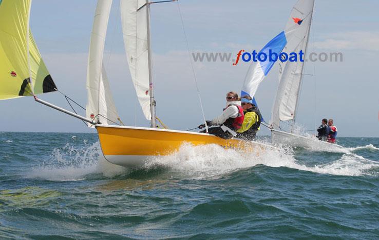 Comet Trio nationals at Exe day 1 photo copyright Mike Rice / www.fotoboat.com taken at Exe Sailing Club and featuring the Comet Trio class