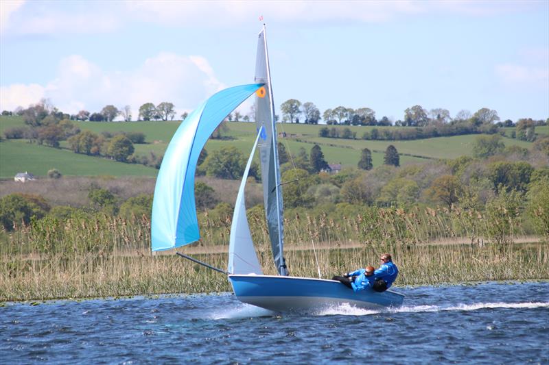 Darren and Callum Padro win the MK2 fleet at the Noble Marine Comet Trio Inland Championship at Llangorse photo copyright Robert Dangerfield taken at Llangorse Sailing Club and featuring the Comet Trio class